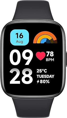 chollo Xiaomi Redmi Watch 3 Active - Llamadas Bluetooth, Pantalla LCD de 1,83”, Monitor de frecuencia cardíaca, +100 Modos Deportivos, hasta 12 días de autonomía, Negro (Versión ES + 3 años de garantía)