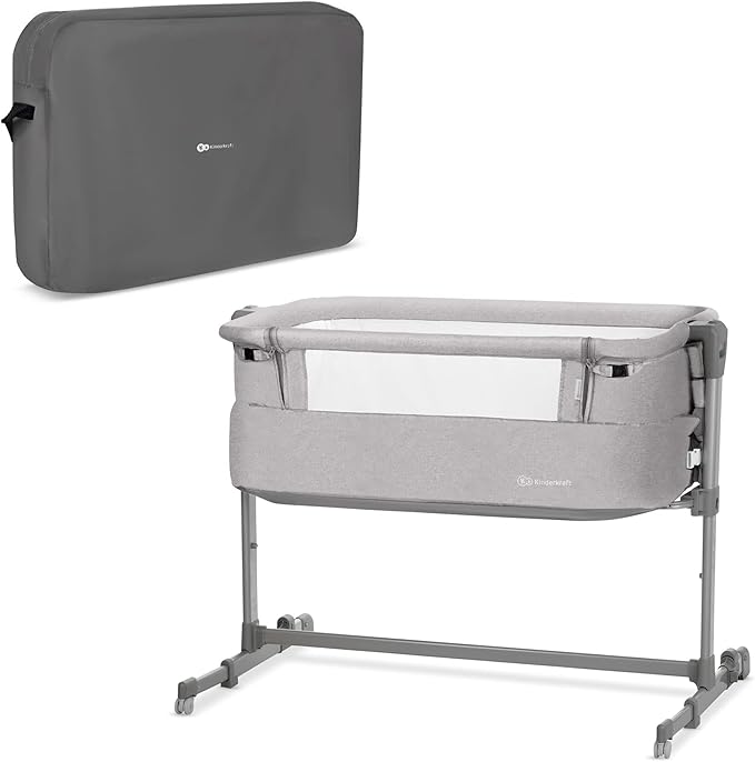 chollo Kinderkraft Cuna Colecho 2 en 1 NESTE UP, Ajustable, Plegable, Accesorios, Gris