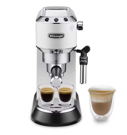 chollo DeLonghi - Dedica Cafetera Espresso Italiana. Máquina de café gourmet en casa. 15 bares de presión, capacidad 1,1L, 1300W. Modelo EC685