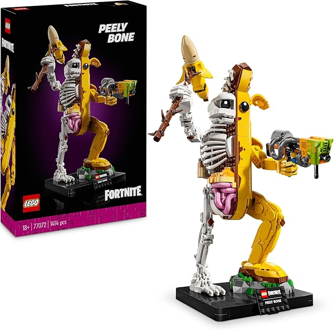 chollo LEGO Fortnite Banano Pelado Kit de Maquetas de Construcción para Adultos, Figura Articulada del Personaje del Videojuego, Regalo Coleccionable para Gamers, Decoración de Escritorio y Estantería 77072