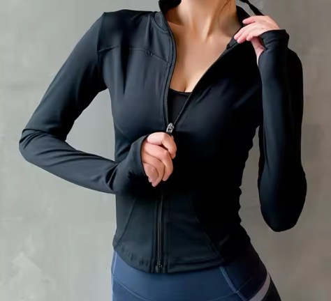 chollo Chaqueta Deportiva Para Mujer Con Cierre En El Pulgar. Manga Larga Secado Rápido Transpirable (Tallas S a XXL)