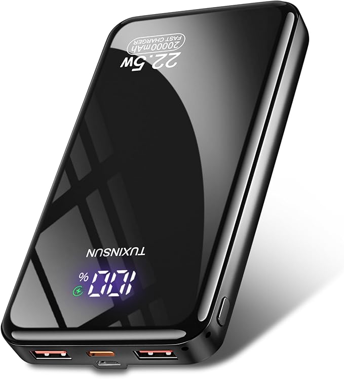 chollo Power Bank 22.5W 20000mAh Bateria Externa Carga Rapida, Bateria Portatil PD3.0 QC4.0, Powerbank USB C Input & Output con Pantalla LCD Compatible con Smartphones, smartwatches, etc.