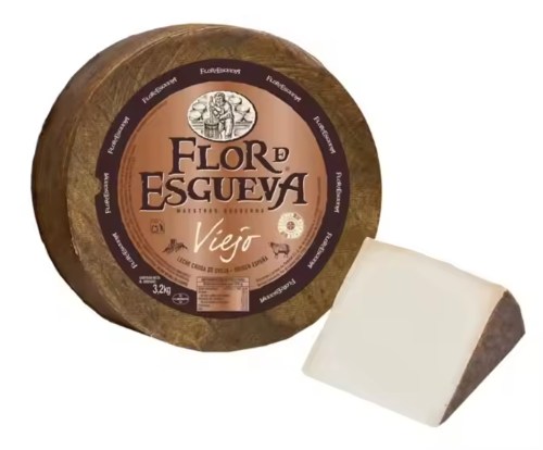 chollo FLOR DE ESGUEVA,Queso viejo de oveja, mini madurado en corteza natural , 1 kg elaborado con leche cruda