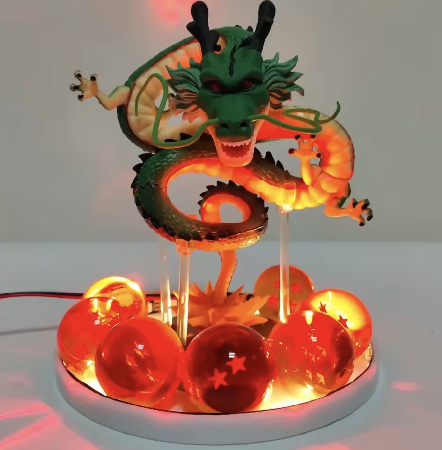 chollo Figura de acción de Dragon Ball Z Shenron, juguetes Super Saiyan, bolas de cristal, Control remoto, Shenlong, PVC, DBZ