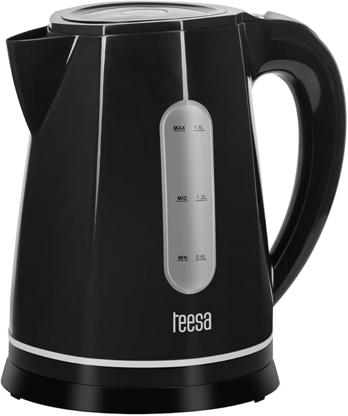 chollo Teesa TSA1020B TSA1020B-Hervidor de Agua inalámbrico, 2200 W, Plástico, Negro