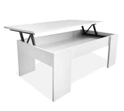 chollo Mesa de Centro Elevable 90x50x36 cm Nyana Home Mesa Multifuncional con Almacenaje Oculto Tablero Elevable para Comer, Leer o Trabajar Melamina Resistente y Fácil de Limpiar Diseño Moderno y Estable