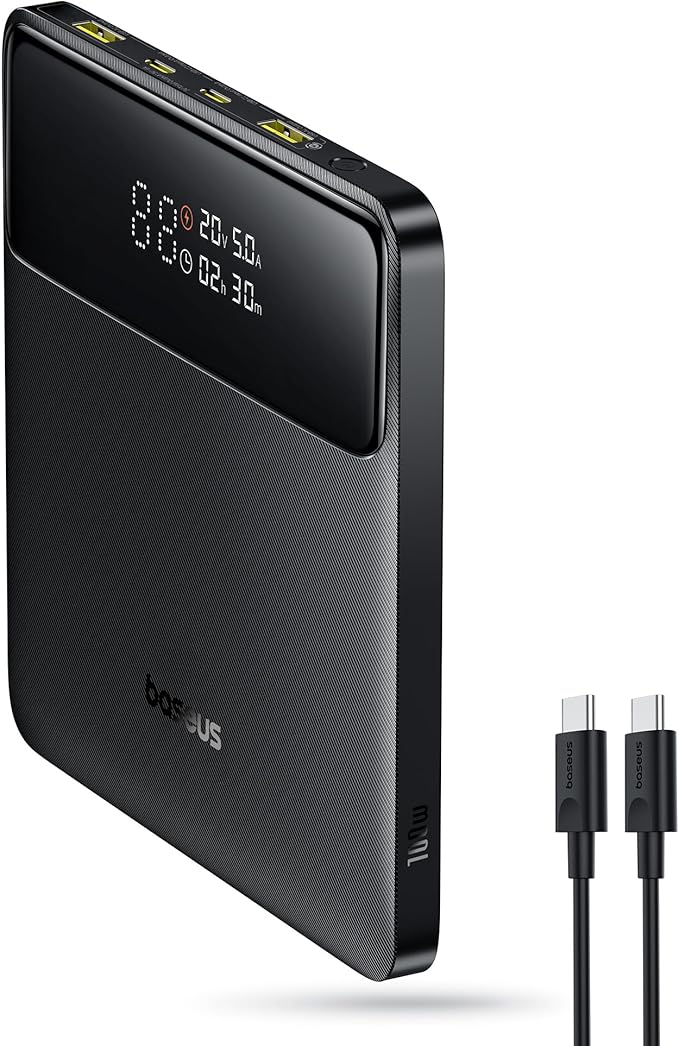 chollo Baseus Powerbank, 20000mAh 100W PD Slim batería Externa QC 4.0 Cargador rápido, Blade H1 USB C